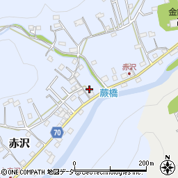 埼玉県飯能市赤沢517-1周辺の地図
