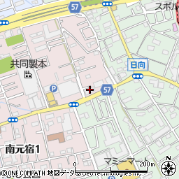 ブックオフ浦和南元宿店周辺の地図