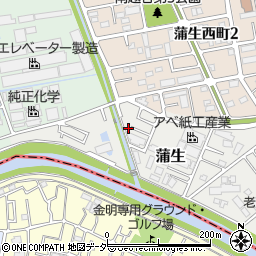埼玉県越谷市蒲生3883-9周辺の地図
