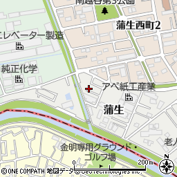 埼玉県越谷市蒲生3883-7周辺の地図