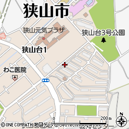 埼玉県狭山市狭山台1丁目周辺の地図