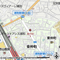 埼玉県さいたま市浦和区東仲町18-24周辺の地図