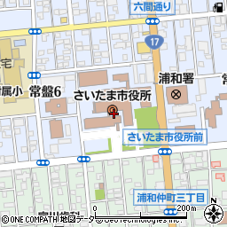 さいたま市役所市議会　無所属議員議員室周辺の地図