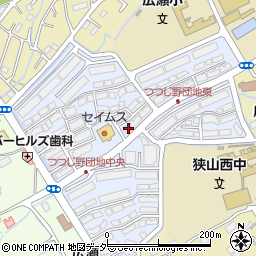 埼玉県狭山市つつじ野周辺の地図