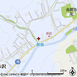 埼玉県飯能市赤沢345-1周辺の地図