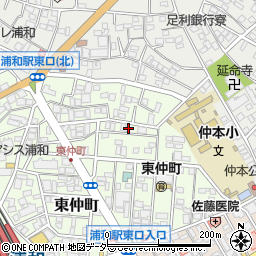 埼玉県さいたま市浦和区東仲町23周辺の地図