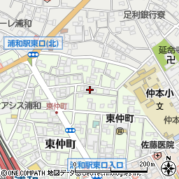 埼玉県さいたま市浦和区東仲町23-4周辺の地図