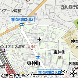 埼玉県さいたま市浦和区東仲町18-11周辺の地図