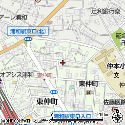 埼玉県さいたま市浦和区東仲町23-2周辺の地図