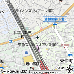 埼玉県さいたま市浦和区東仲町5周辺の地図