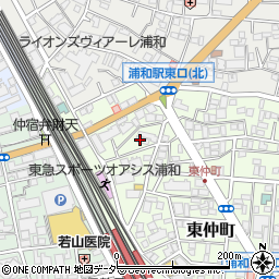 埼玉県さいたま市浦和区東仲町7周辺の地図