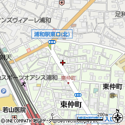 埼玉県さいたま市浦和区東仲町19-22周辺の地図