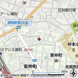 埼玉県さいたま市浦和区東仲町19-16周辺の地図