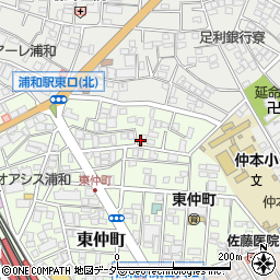 埼玉県さいたま市浦和区東仲町21-24周辺の地図