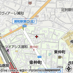 埼玉県さいたま市浦和区東仲町19-19周辺の地図