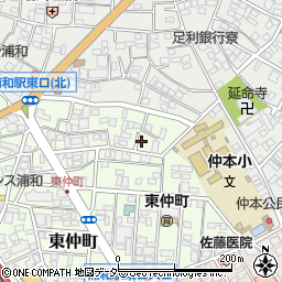 埼玉県さいたま市浦和区東仲町22-2周辺の地図