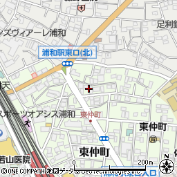 埼玉県さいたま市浦和区東仲町19周辺の地図