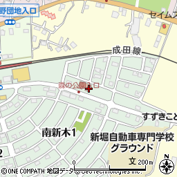 千葉県我孫子市南新木1丁目6周辺の地図