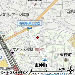 埼玉県さいたま市浦和区東仲町19-8周辺の地図