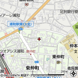 埼玉県さいたま市浦和区東仲町19-17周辺の地図