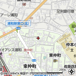 埼玉県さいたま市浦和区東仲町19-13周辺の地図