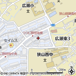 埼玉県狭山市つつじ野3周辺の地図