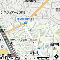 埼玉県さいたま市浦和区東仲町19-7周辺の地図