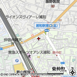 埼玉県さいたま市浦和区東仲町6周辺の地図