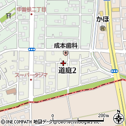 埼玉県吉川市道庭2丁目周辺の地図