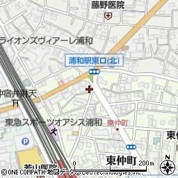 埼玉県さいたま市浦和区東仲町6-15周辺の地図