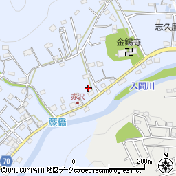 埼玉県飯能市赤沢352-3周辺の地図