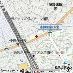 埼玉県さいたま市浦和区東仲町4-17周辺の地図