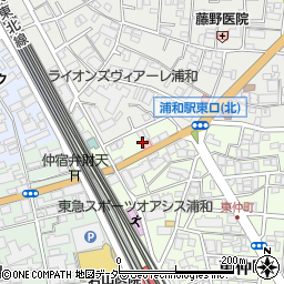埼玉県さいたま市浦和区東仲町4周辺の地図