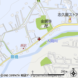 埼玉県飯能市赤沢322-1周辺の地図