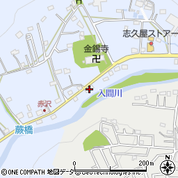 埼玉県飯能市赤沢254周辺の地図