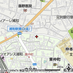 埼玉県さいたま市浦和区東仲町21-8周辺の地図