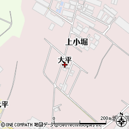 千葉県香取市木内虫幡上小堀入会地大平周辺の地図