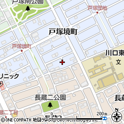 埼玉県川口市戸塚境町30周辺の地図