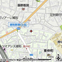 埼玉県さいたま市浦和区東仲町21-7周辺の地図