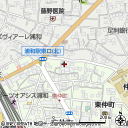 埼玉県さいたま市浦和区東仲町21-4周辺の地図