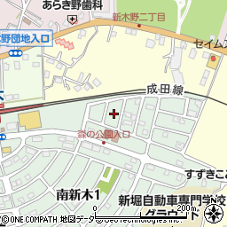 千葉県我孫子市南新木1丁目8周辺の地図