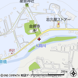 埼玉県飯能市赤沢255-1周辺の地図