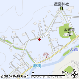埼玉県飯能市赤沢358-2周辺の地図