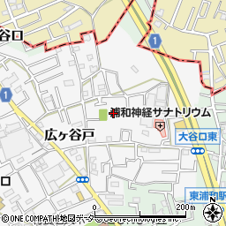 埼玉県さいたま市南区広ヶ谷戸周辺の地図