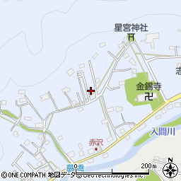 埼玉県飯能市赤沢378-8周辺の地図