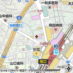 東横ＩＮＮ柏駅西口周辺の地図