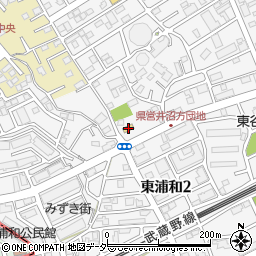 ファミリーマート東浦和三丁目店周辺の地図