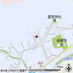 埼玉県飯能市赤沢378-2周辺の地図