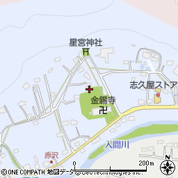 埼玉県飯能市赤沢267-3周辺の地図