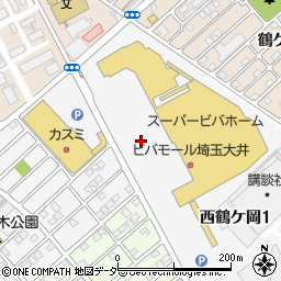 ビバモール埼玉大井平面駐車場周辺の地図